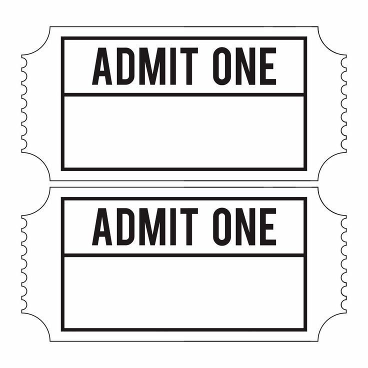 free admission ticket template