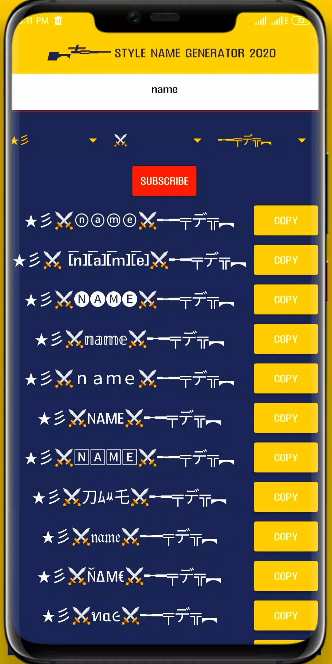 free fire name copy