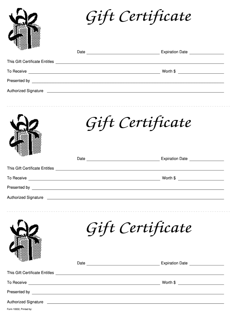 free gift certificate template word