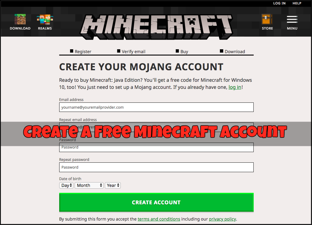 free minecraft account free