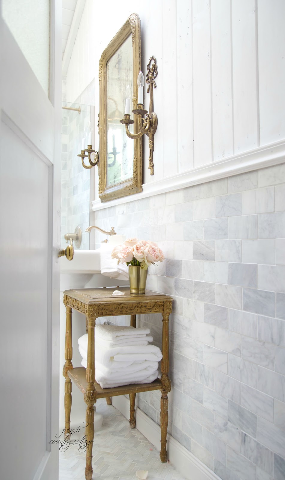 french country bathroom tile