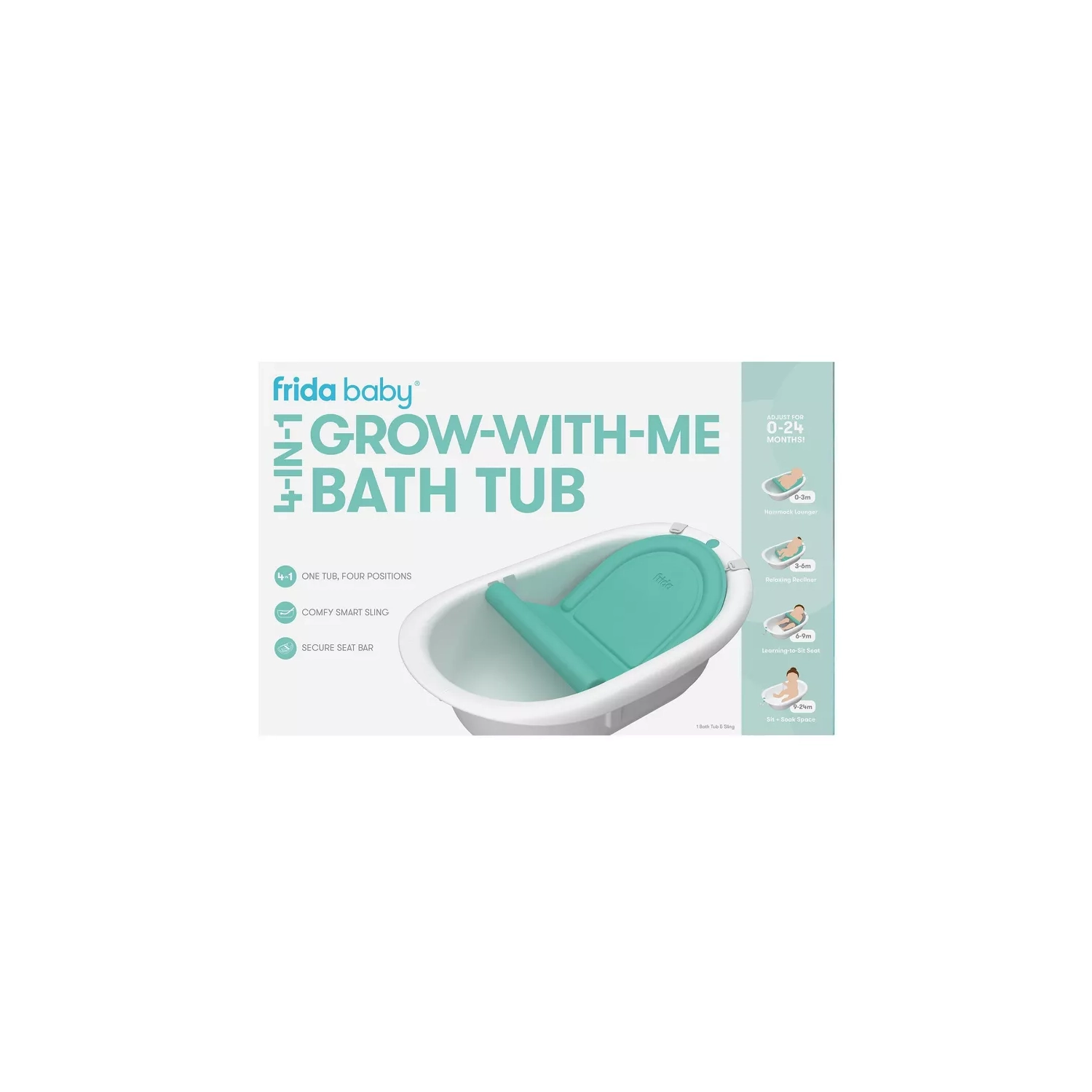 fridababy 4-in-1 grow with me bath tub