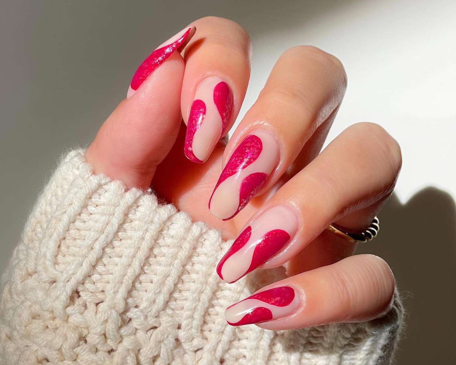 fuchsia nail designs