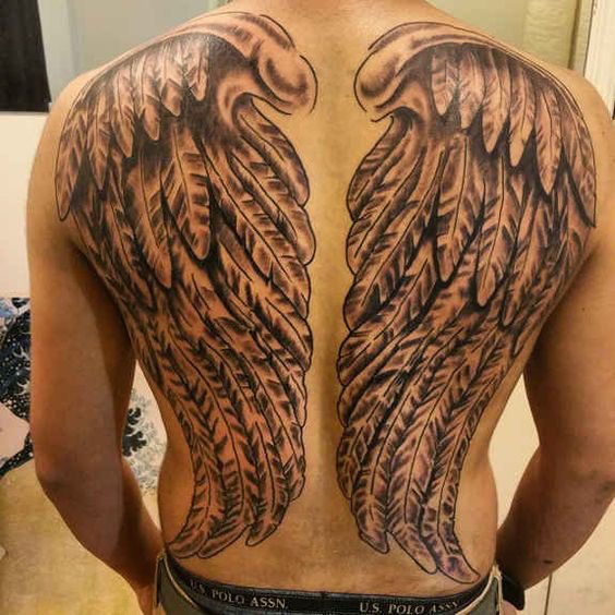 full back wing tattoo