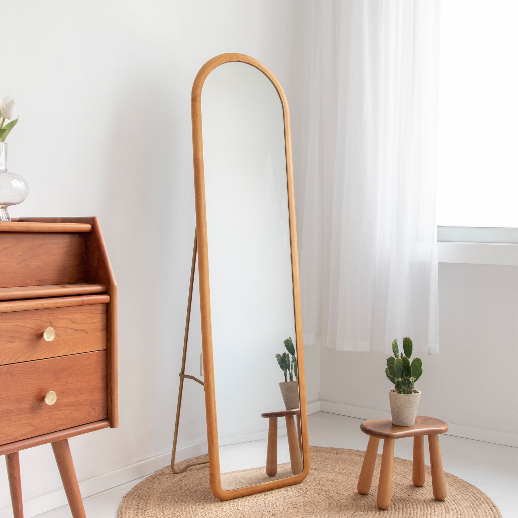 full length mirror with a stand