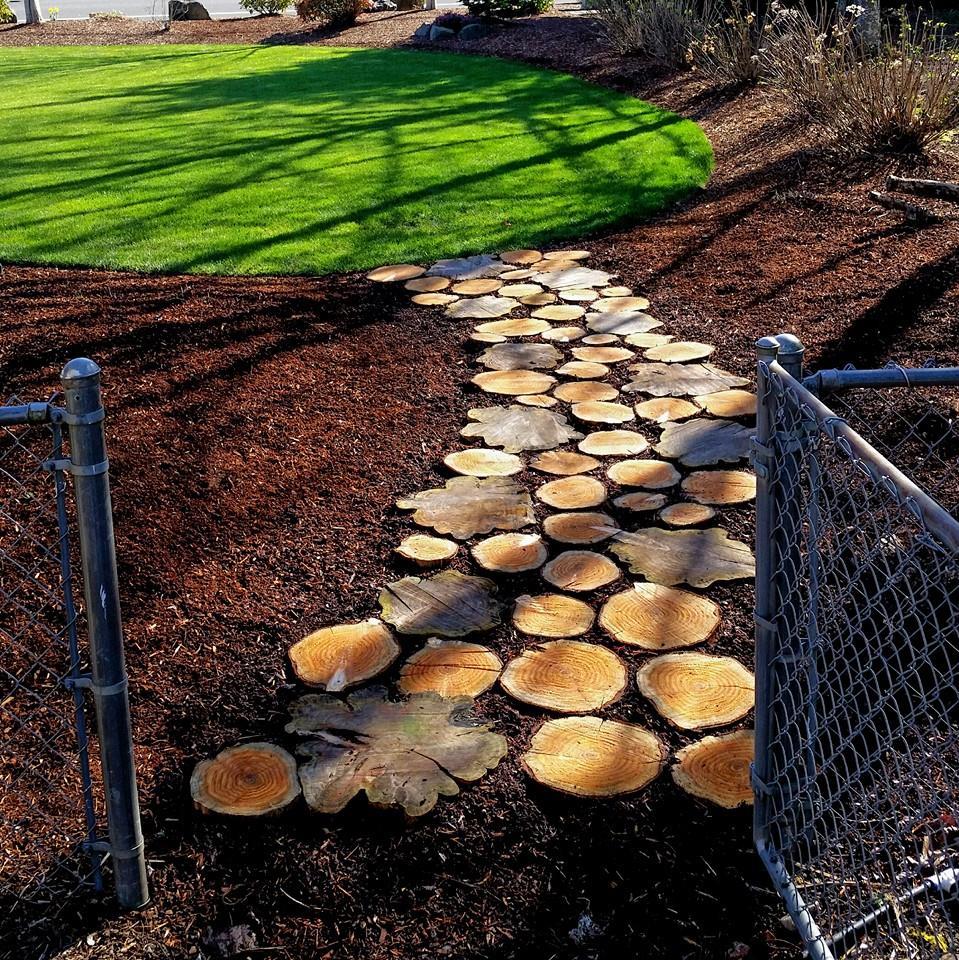 garden logs landscaping