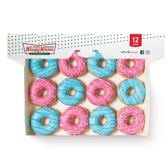 gender reveal donuts krispy kreme