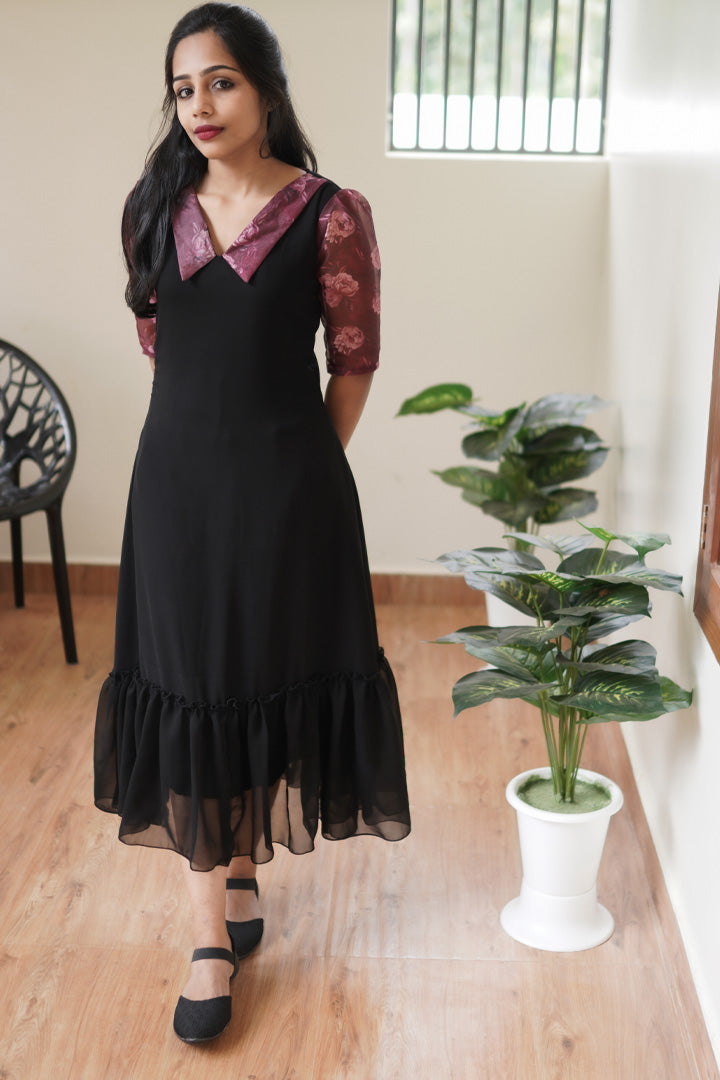 georgette a line dress