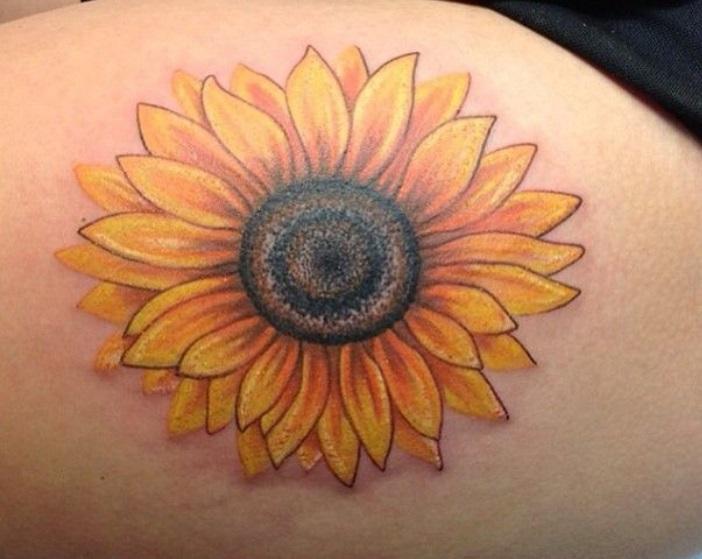 girasol tatuaje