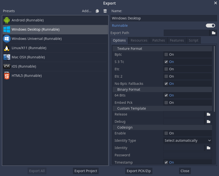 godot export