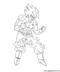 goku super saiyan 1 coloring pages