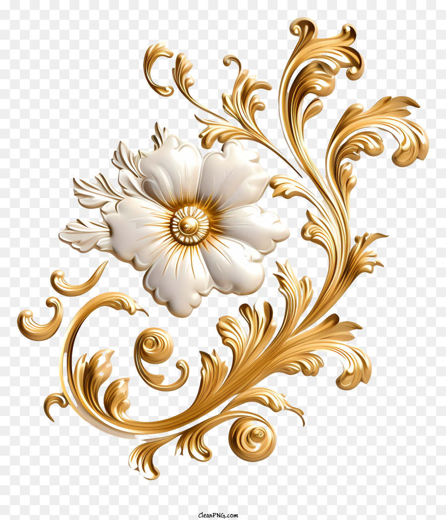 gold flower png