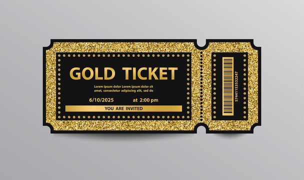 gold ticket template