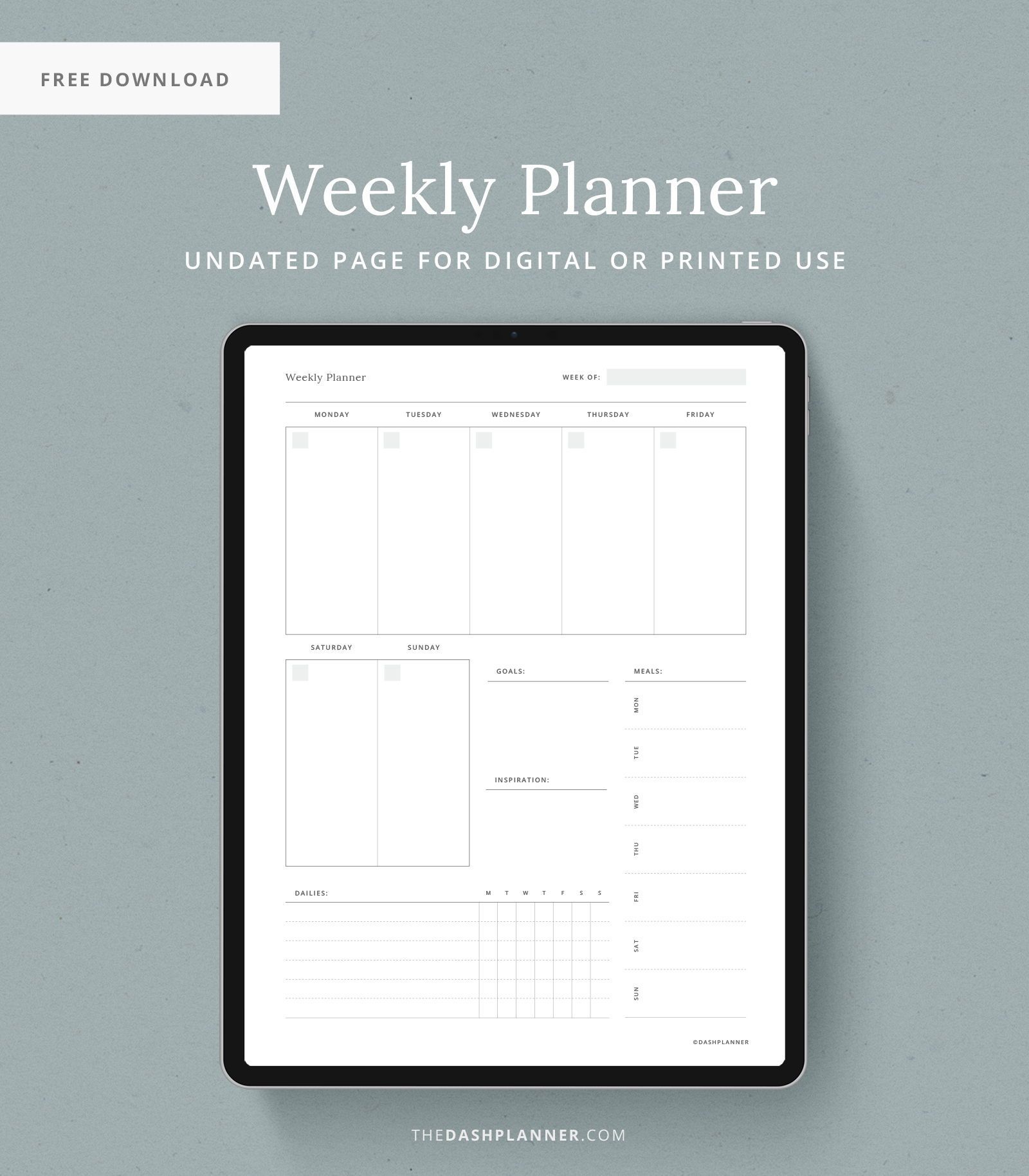 goodnotes free planner