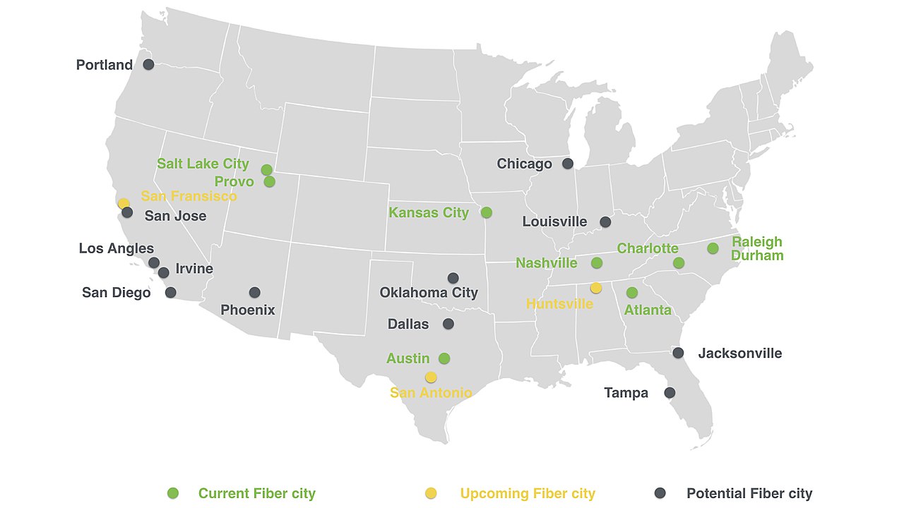 google fiber coverage map