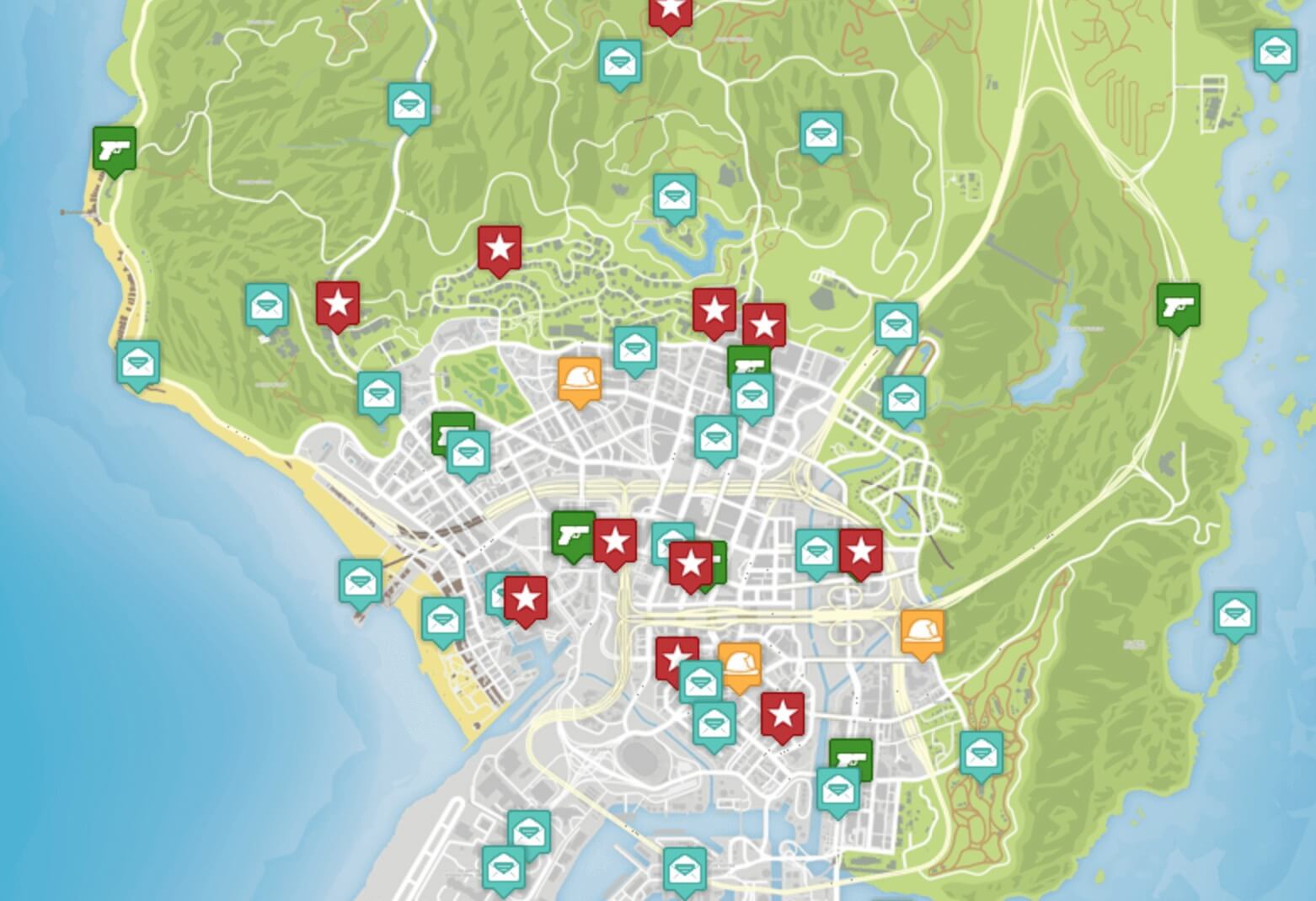 grand theft auto 5 map