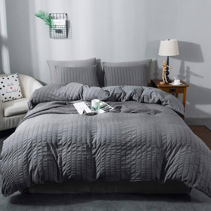 gray duvet cover