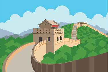 great wall of china clipart