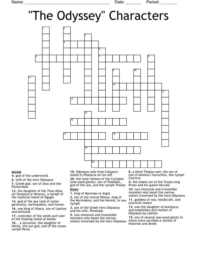 greek sorceress crossword