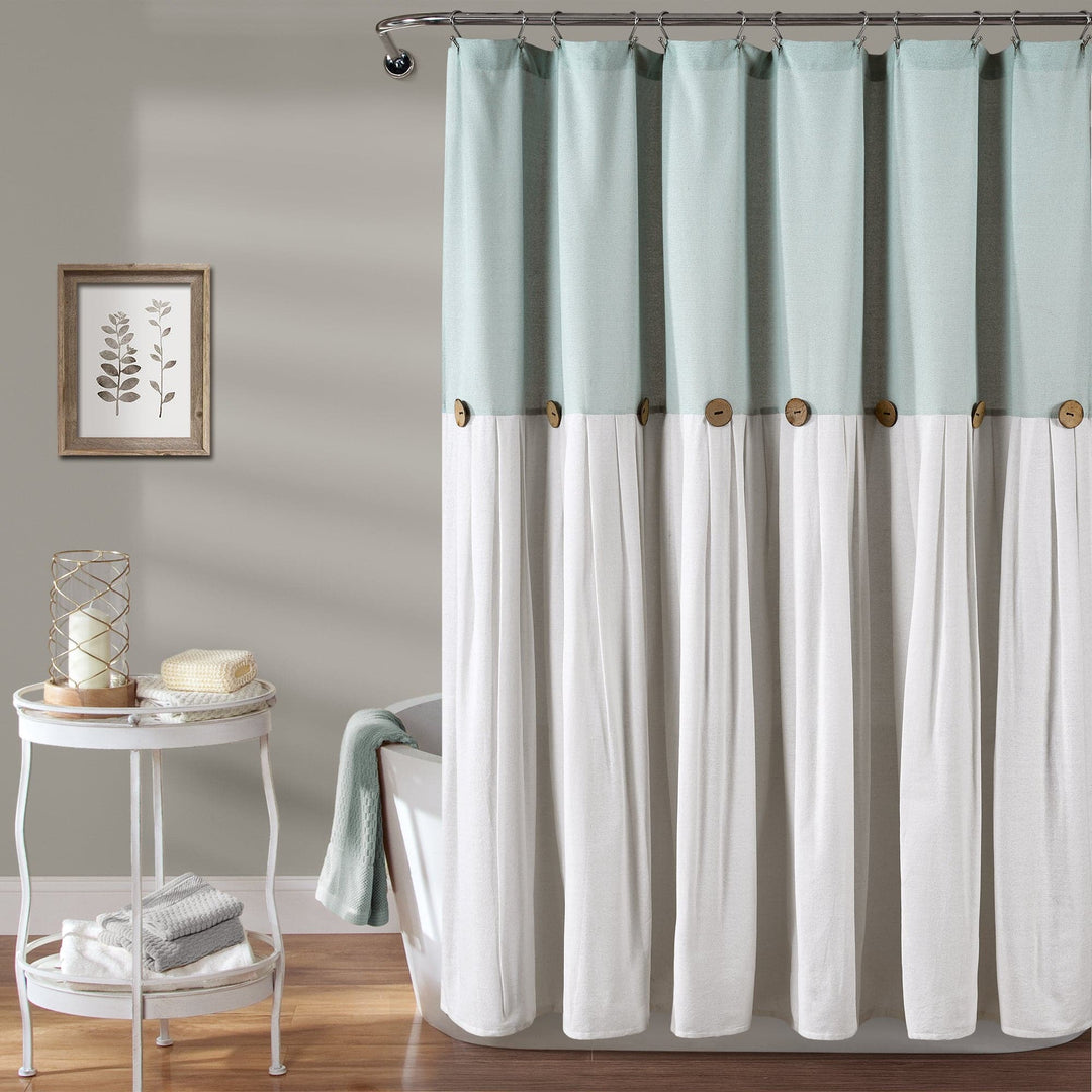 grey white shower curtain