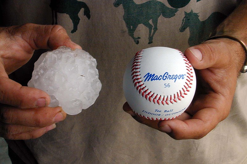 hail the size of baseballs