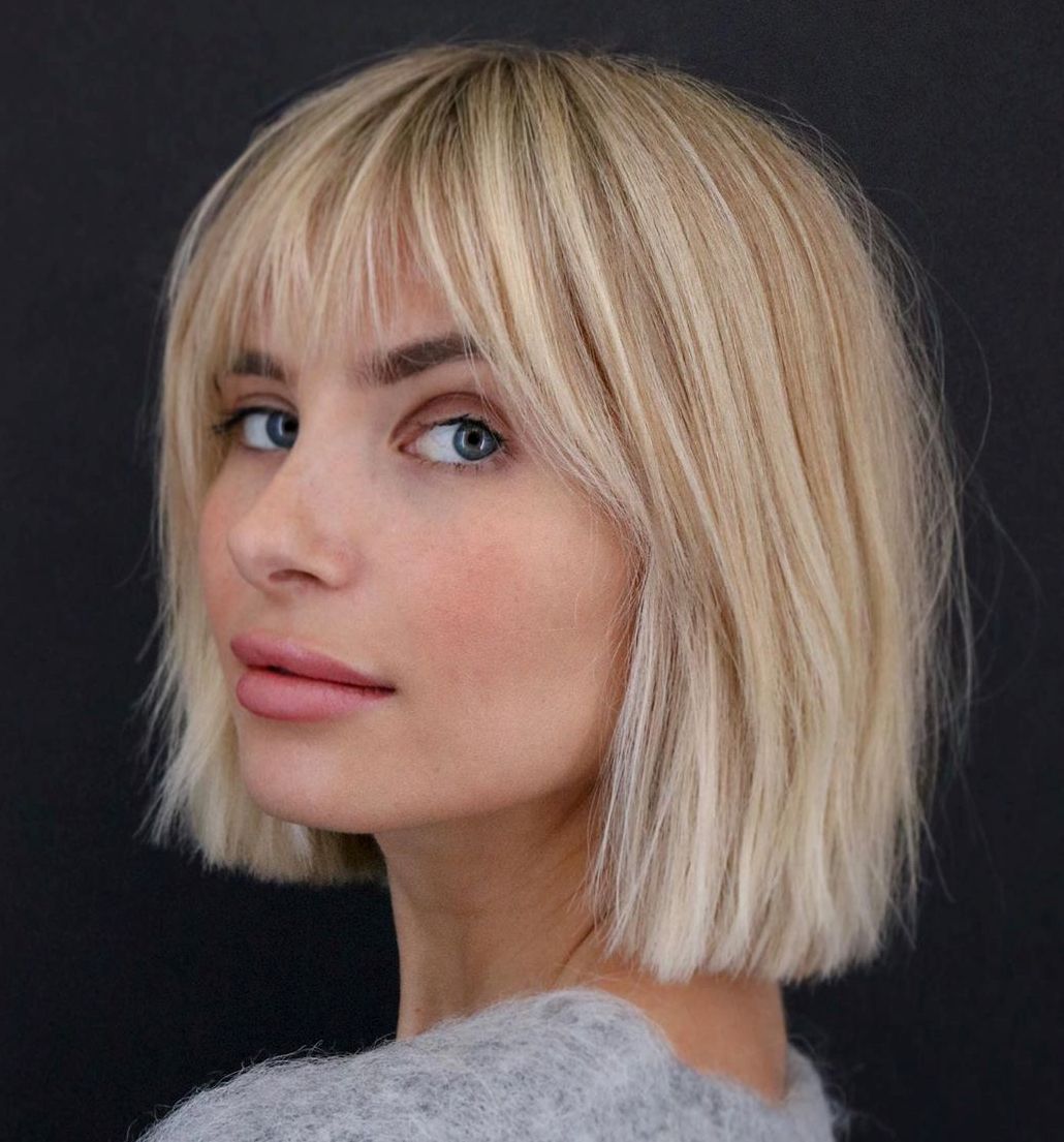 haircut bob with fringe