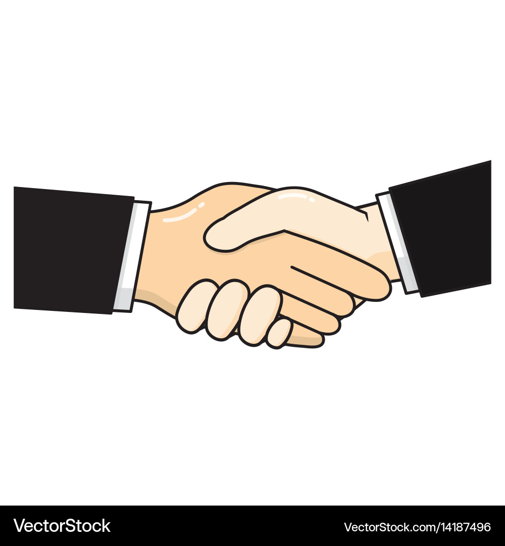 handshaking cartoon