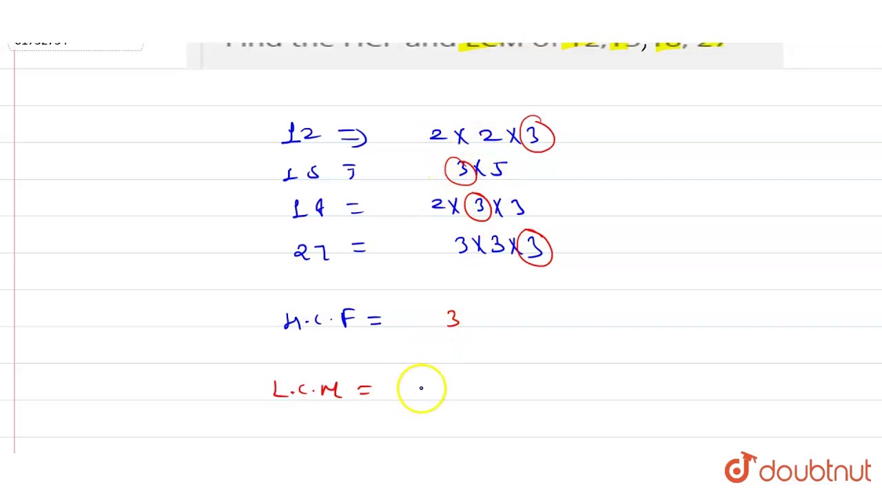 hcf of 12 15 18