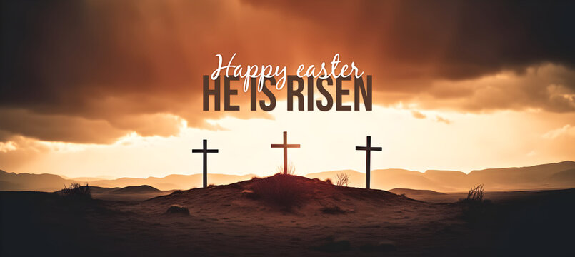 he is risen happy easter images