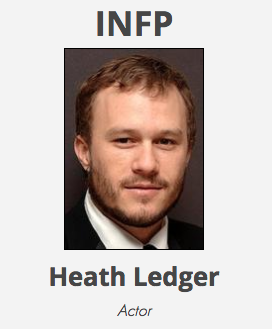 heath ledger mbti