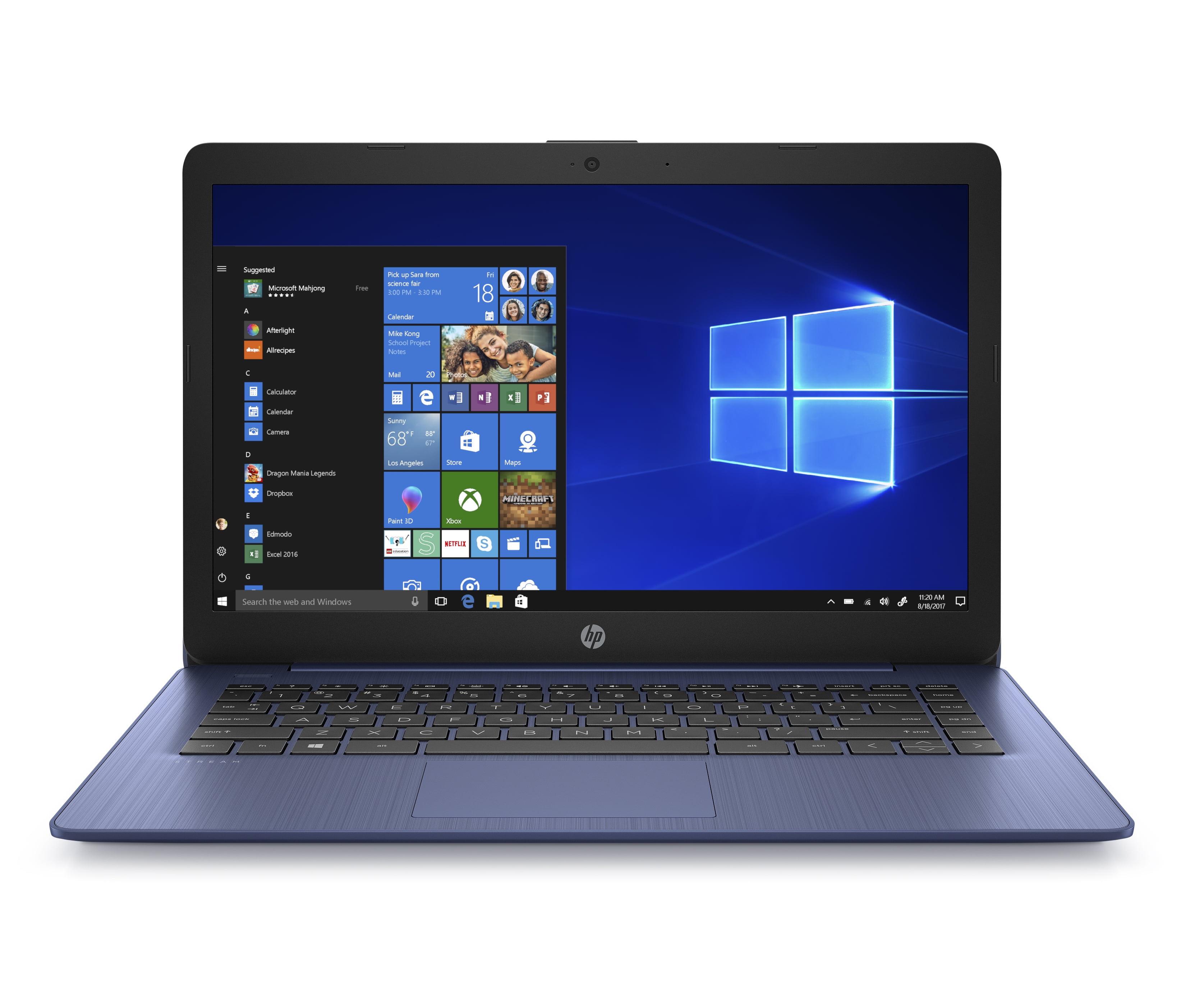 hewlett packard blue laptop