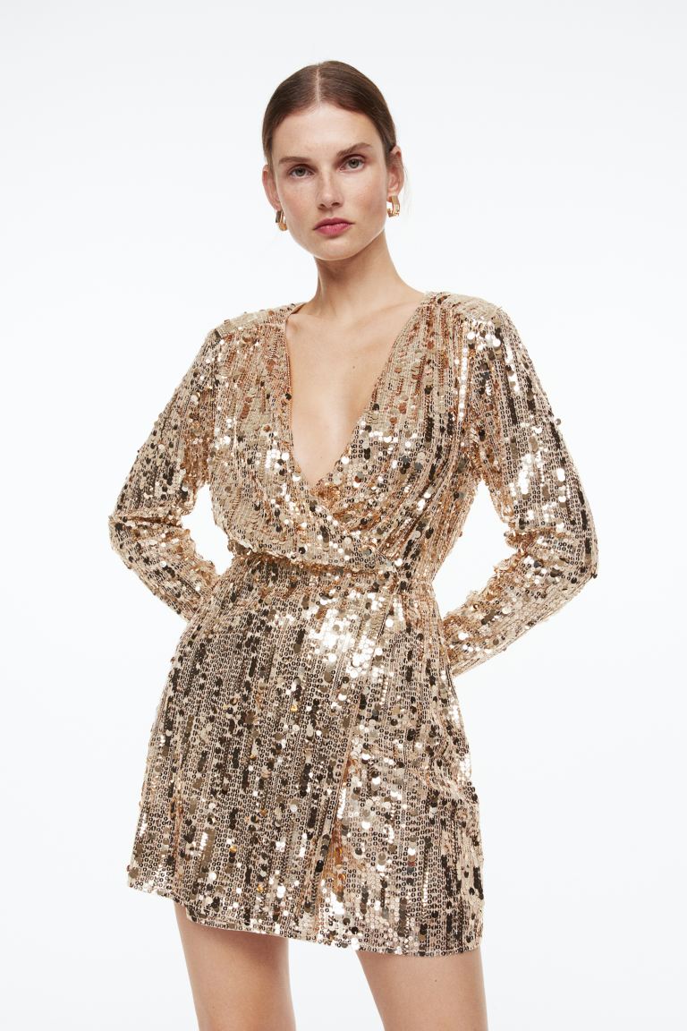 h&m sequin dress