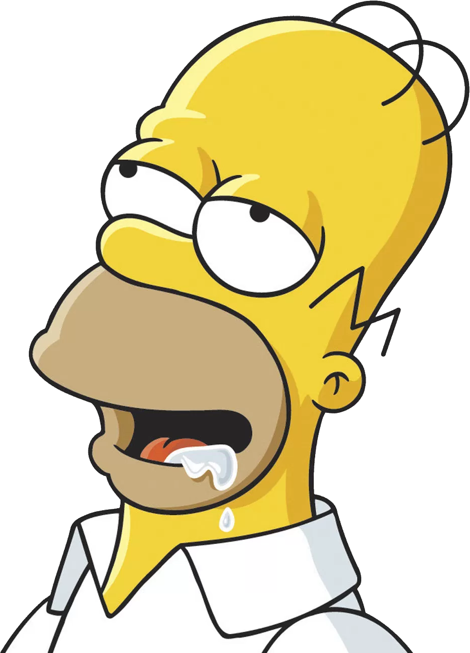 homer simpson slobbering