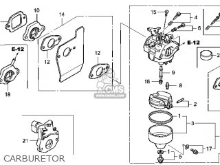 honda gcv 190 carburetor diagram