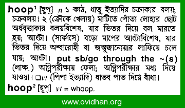 hoop meaning in bengali