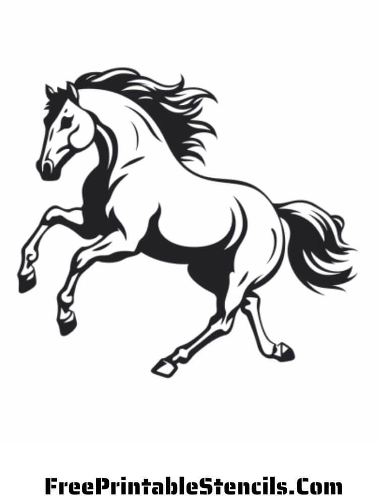 horse drawing stencil