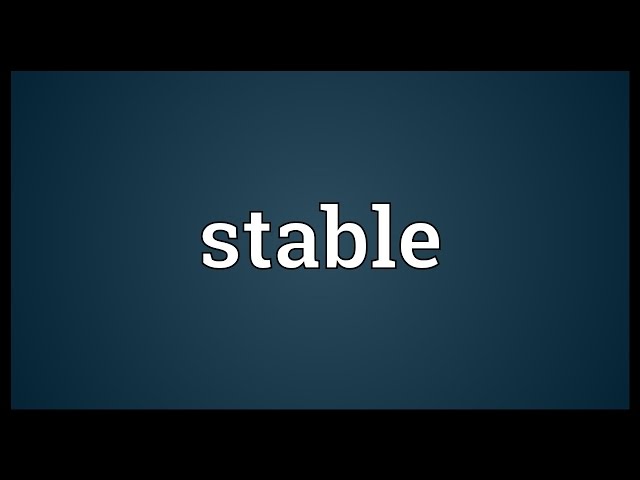 horse stable pronunciation