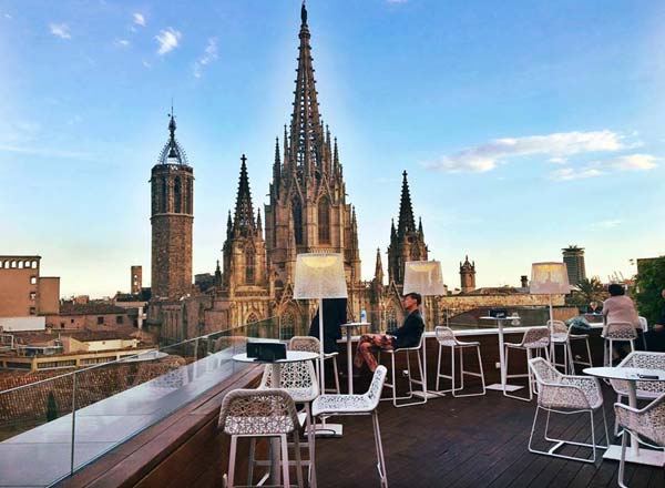 hotel colon barcelona rooftop bar menu