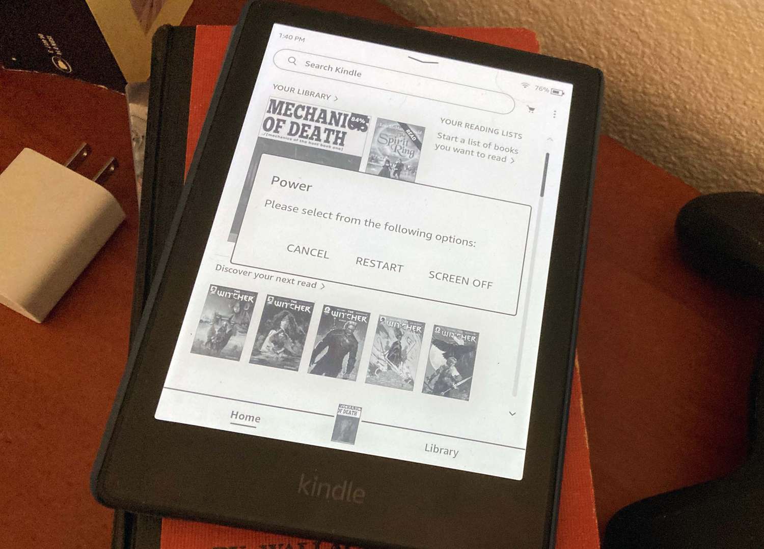 how do you turn off kindle paperwhite