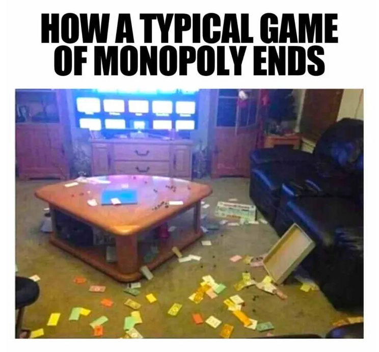 how does monopoly end