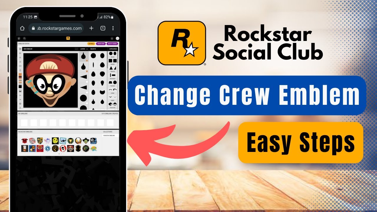 how to change crew emblem gta 5