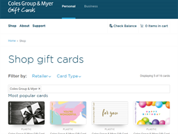 how to check coles myer gift card balance