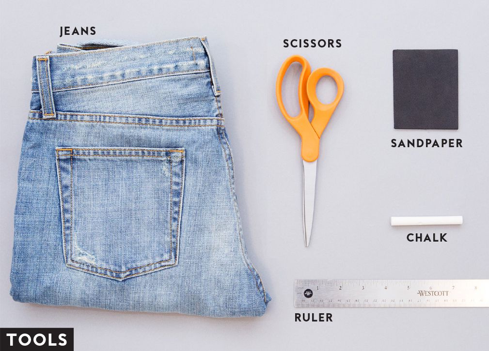 how to cut pants into shorts evenly