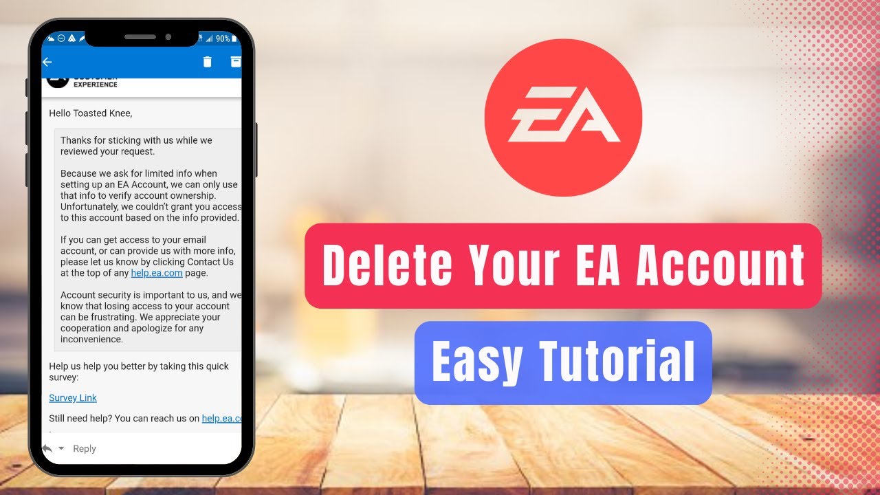 how to delete a ea account