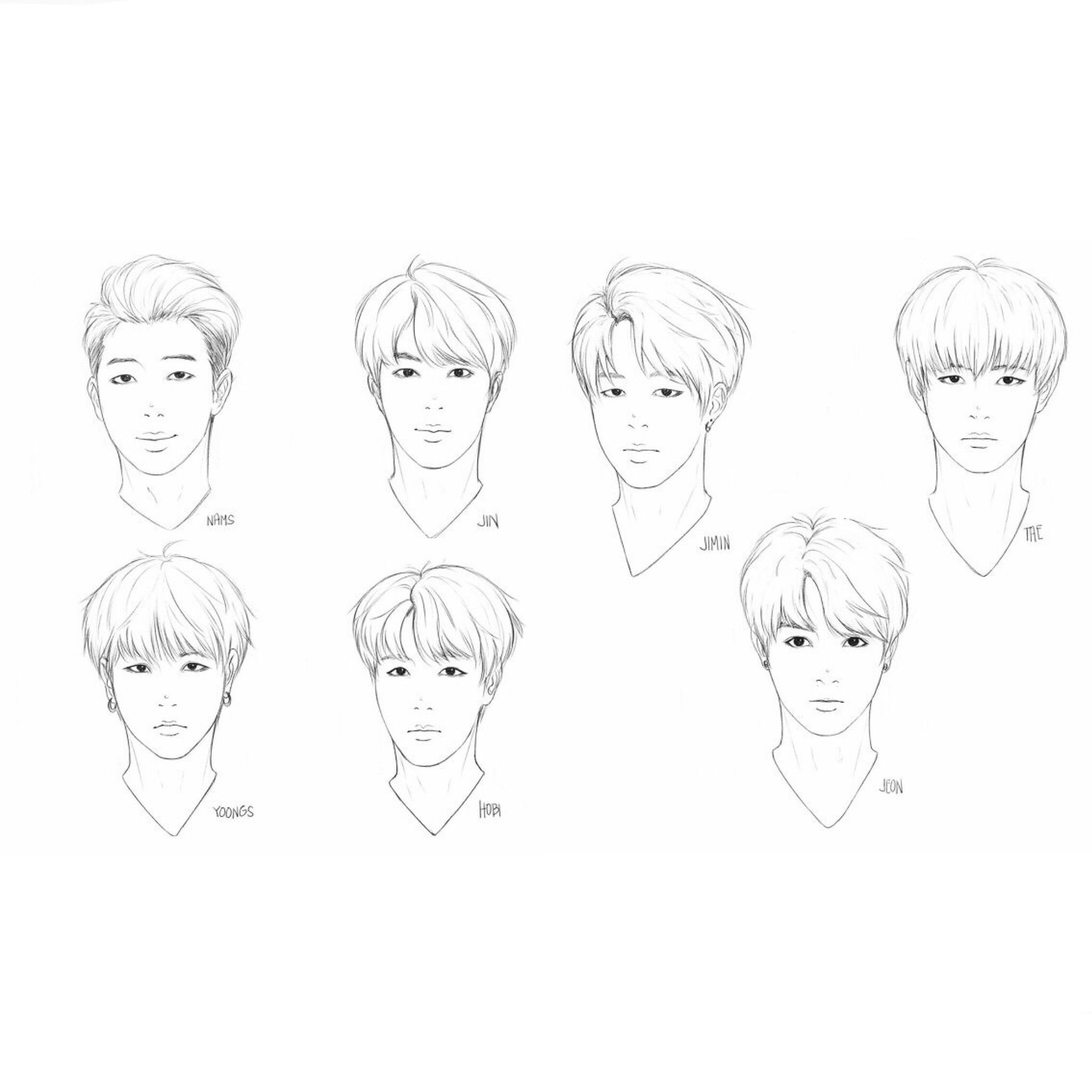 how to draw bts