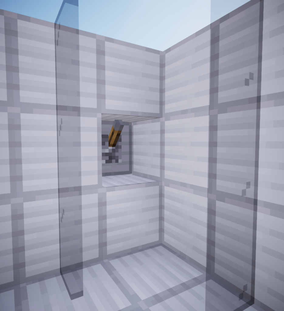 how to make a shower in minecraft