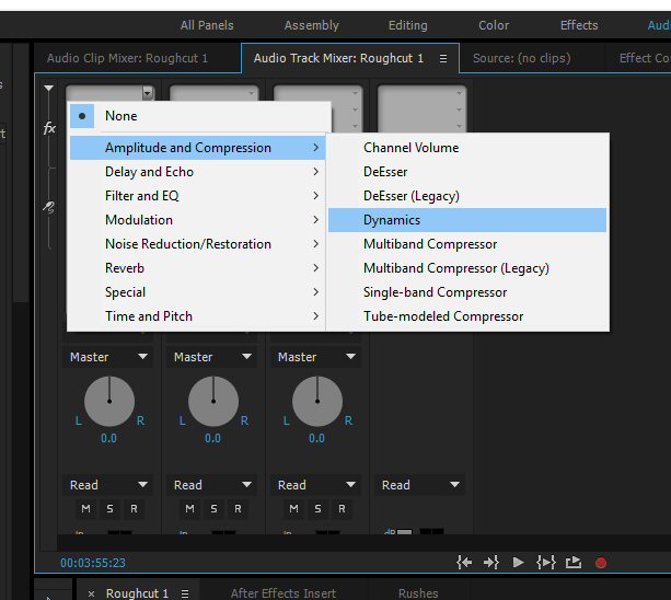 how to make all audio the same volume premiere