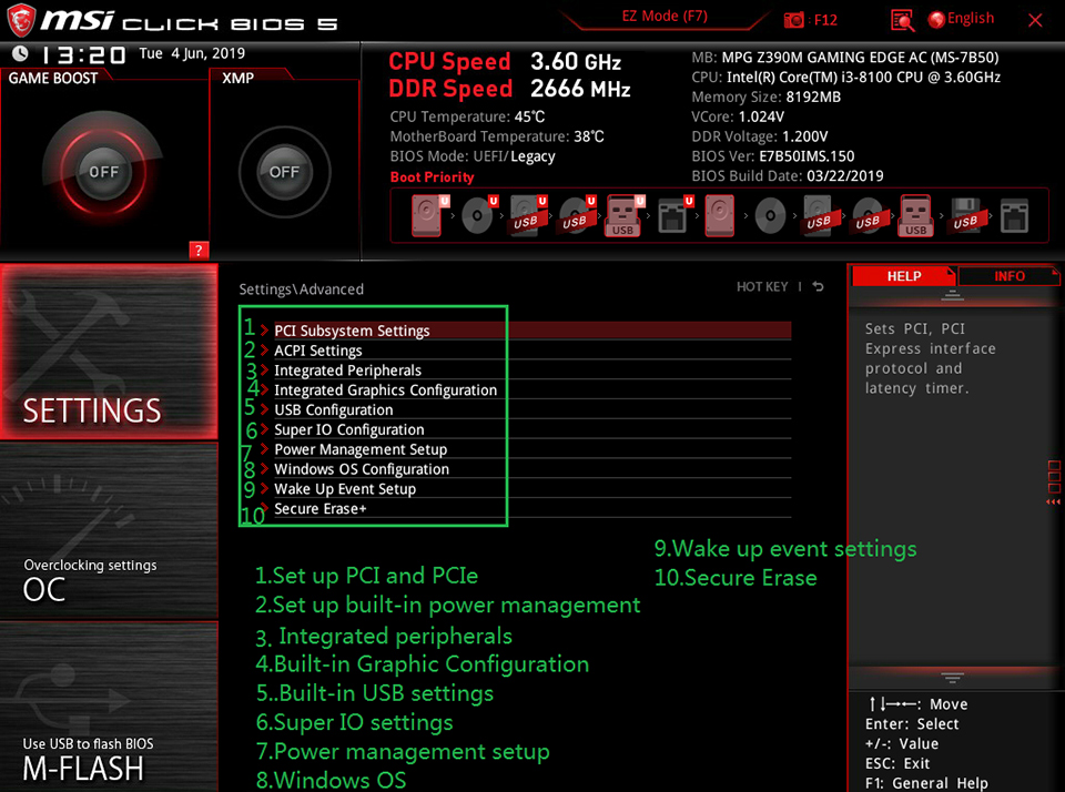 how to open bios msi