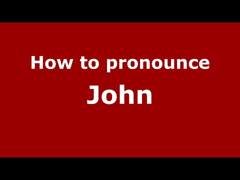 how to pronounce john