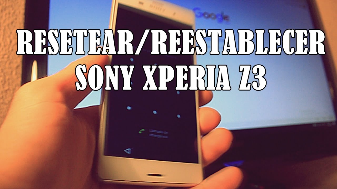 how to reset sony xperia z3